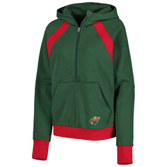Minnesota Wild Starter Women's Wishbone Half-Zip Hoodie - Green | NHL online