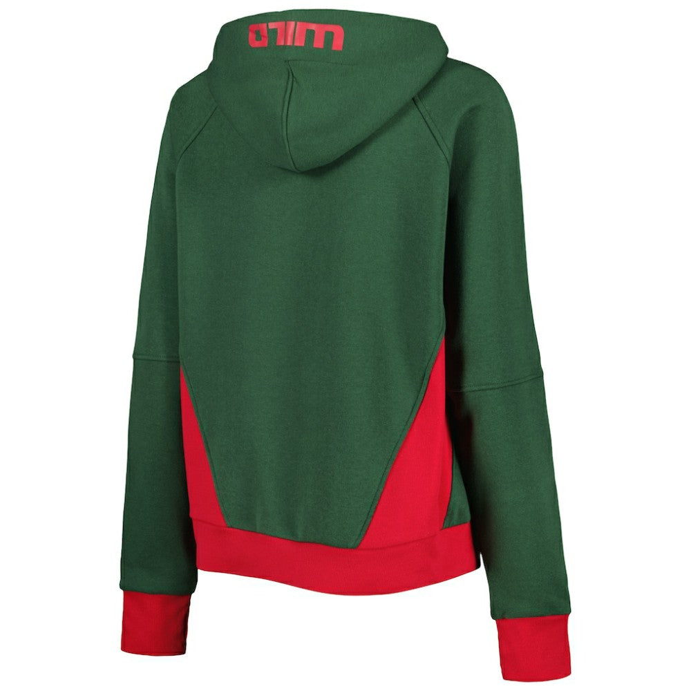 Minnesota Wild Starter Women's Wishbone Half-Zip Hoodie - Green | NHL online