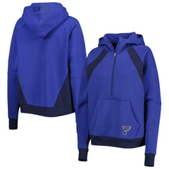 St. Louis Blues Starter Women's Wishbone Half-Zip Hoodie - Blue | NHL near me