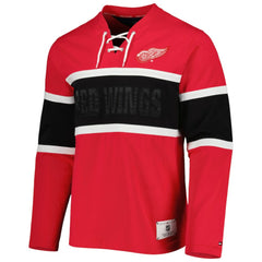 Detroit Red Wings Tommy Hilfiger Walter Lace-Up Long Sleeve Top - Red | NHL online