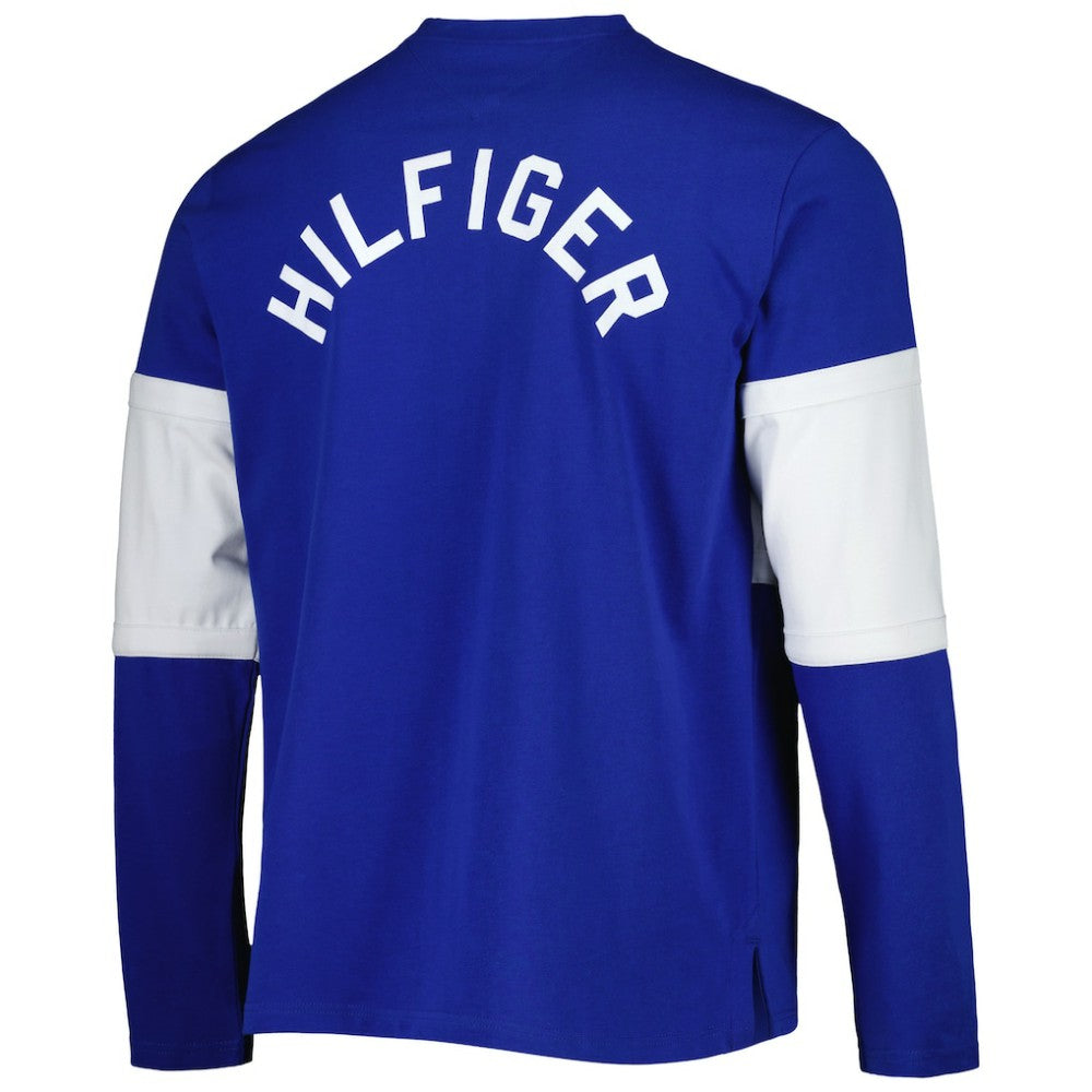 Tampa Bay Lightning Tommy Hilfiger Walter Lace-Up Long Sleeve Top - Blue | NHL discount