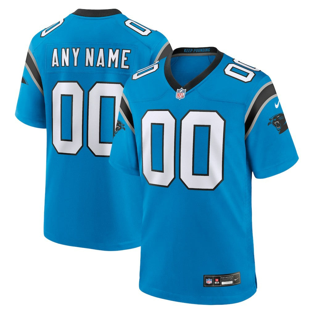 Carolina Panthers Alternate Custom Game Jersey - Blue - Nike