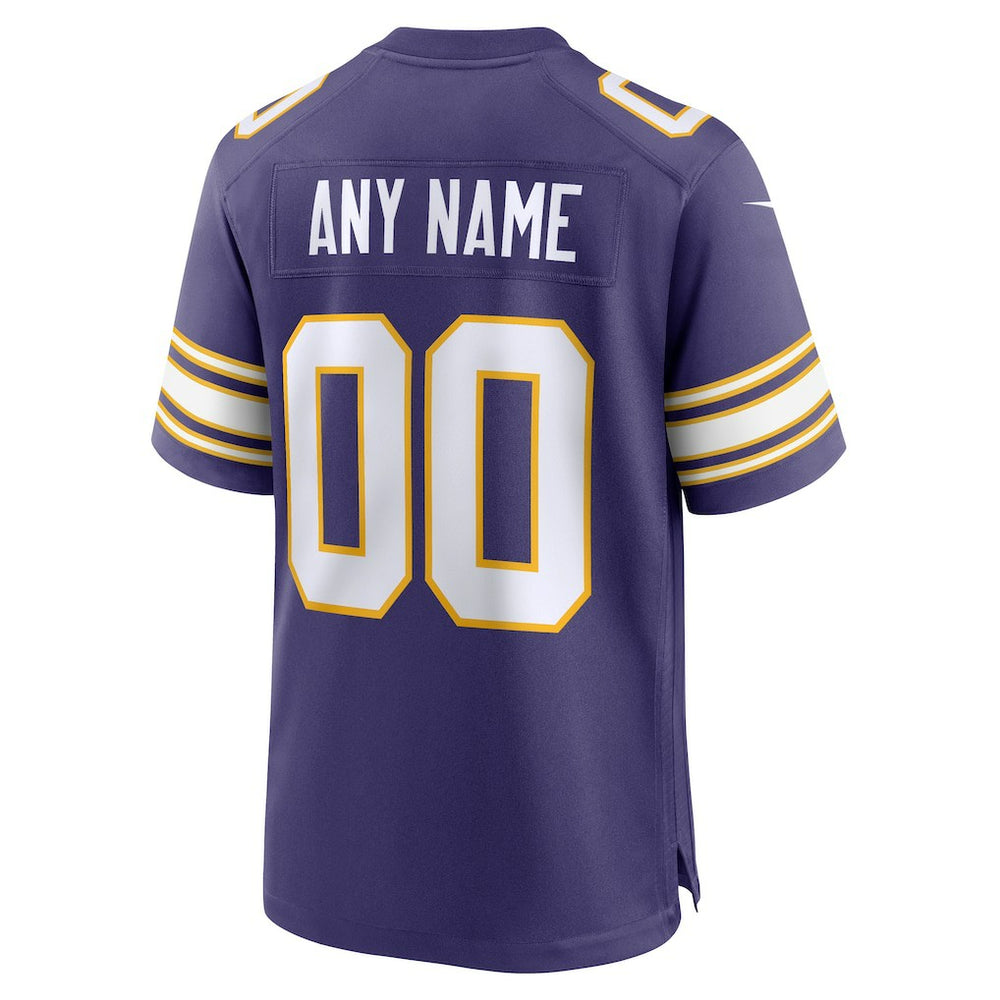 Minnesota Vikings Classic Custom Game Jersey - Purple - Nike