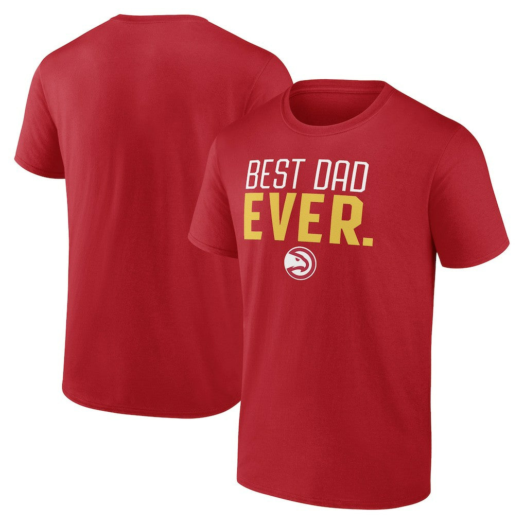 Atlanta Hawks Best Dad Ever Logo T-Shirt Red