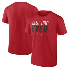 Chicago Bulls Best Dad Ever Logo T-Shirt Red
