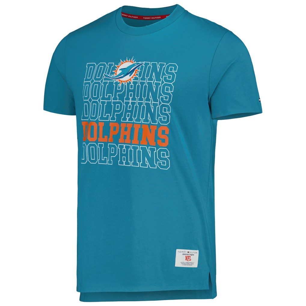 Miami Dolphins Tommy Hilfiger Liam T-Shirt - Aqua - NFL