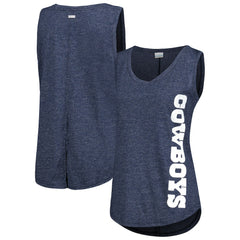 Dallas Cowboys Women's Cades Cape Omni-Wick Tri-Blend Tank Top - Navy - Columbia
