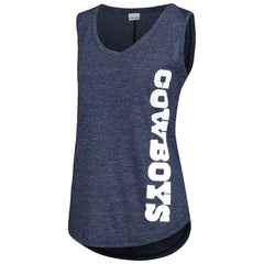 Dallas Cowboys Women's Cades Cape Omni-Wick Tri-Blend Tank Top - Navy - Columbia