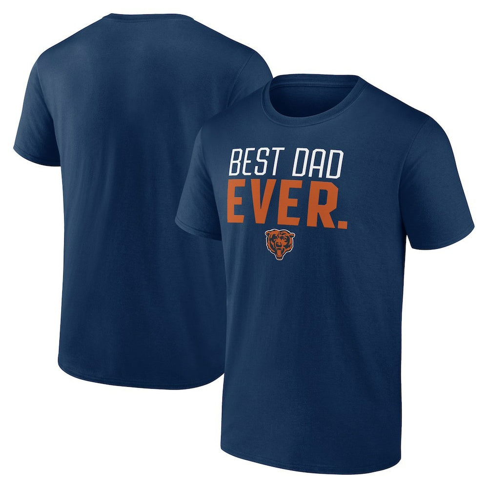 Chicago Bears Best Dad Ever Team T-Shirt - Navy - NFL