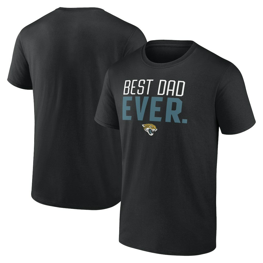 Jacksonville Jaguars Best Dad Ever Team T-Shirt - Black - NFL