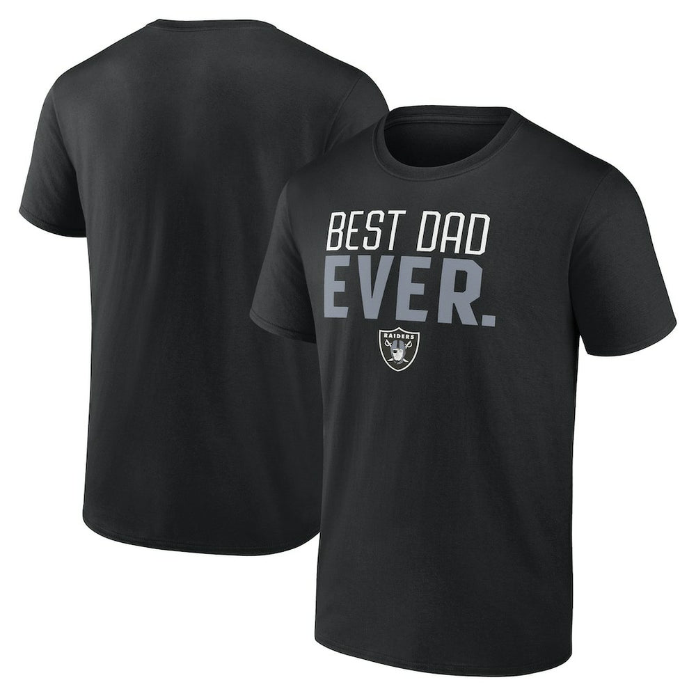 Las Vegas Raiders Best Dad Ever Team T-Shirt - Black - NFL