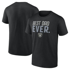 Las Vegas Raiders Best Dad Ever Team T-Shirt - Black - NFL