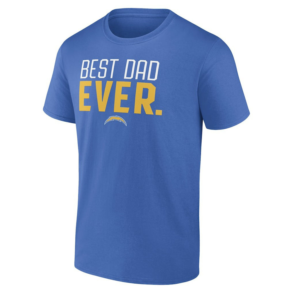 Los Angeles Chargers Best Dad Ever Team T-Shirt - Powder Blue - NFL