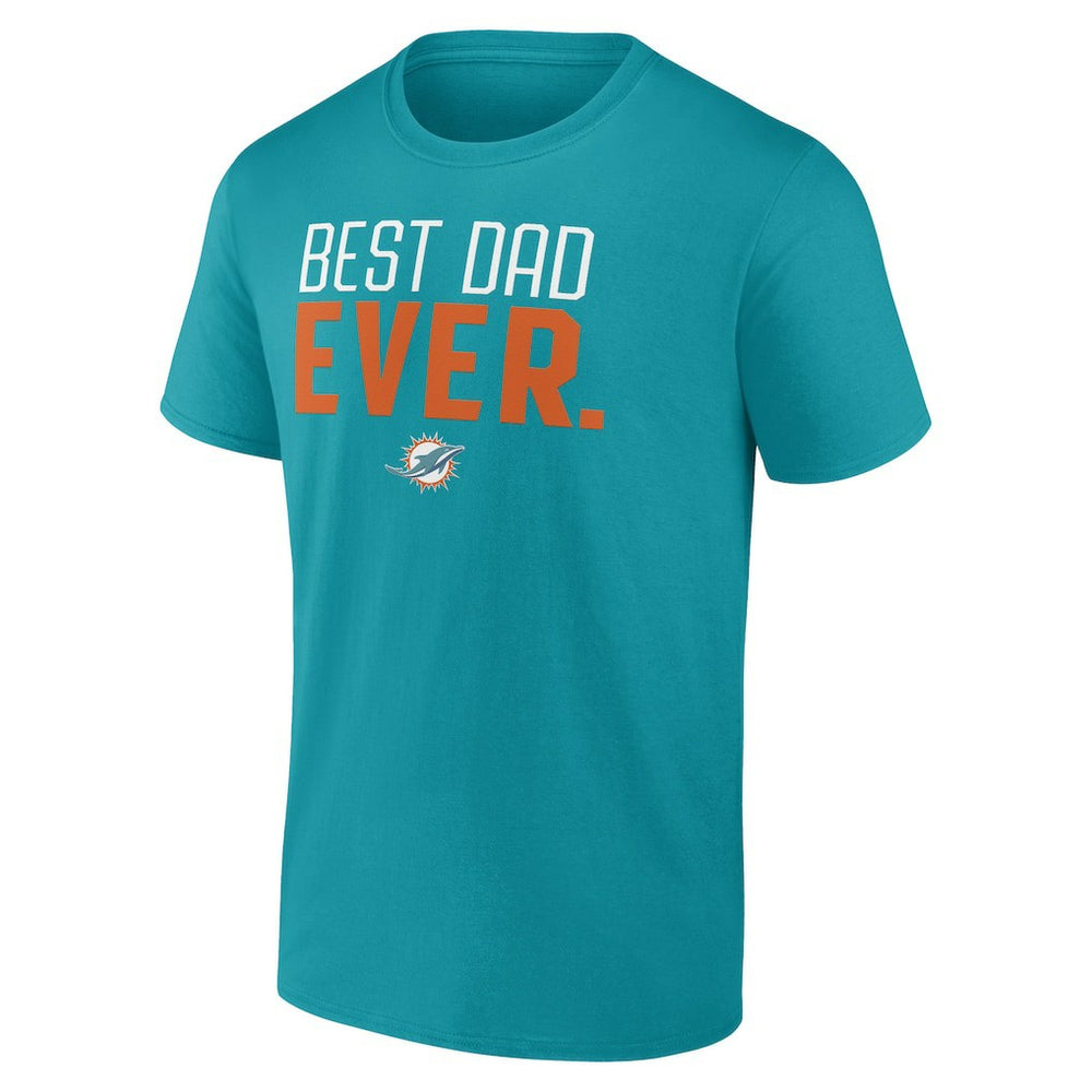 Miami Dolphins Best Dad Ever Team T-Shirt - Aqua - NFL