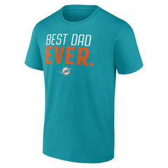 Miami Dolphins Best Dad Ever Team T-Shirt - Aqua - NFL