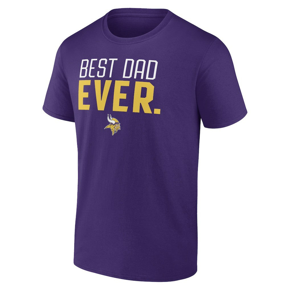 Minnesota Vikings Best Dad Ever Team T-Shirt - Purple - NFL