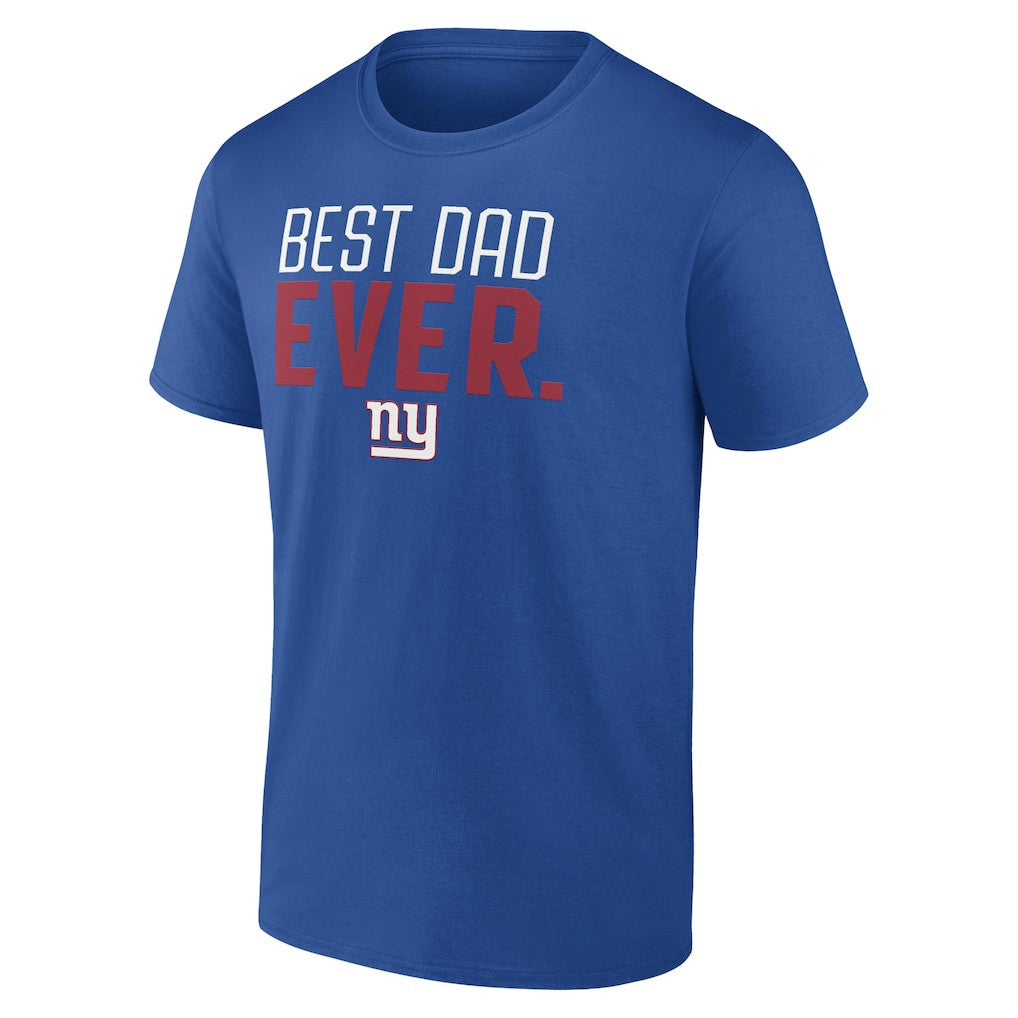 New York Giants Best Dad Ever Team T-Shirt - Royal - NFL
