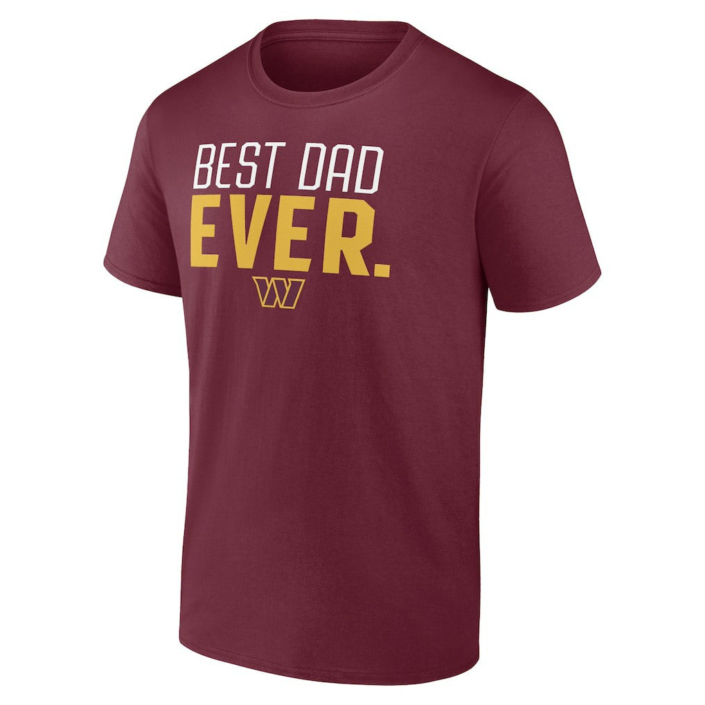 Washington Commanders Best Dad Ever Team T-Shirt - Burgundy - NFL