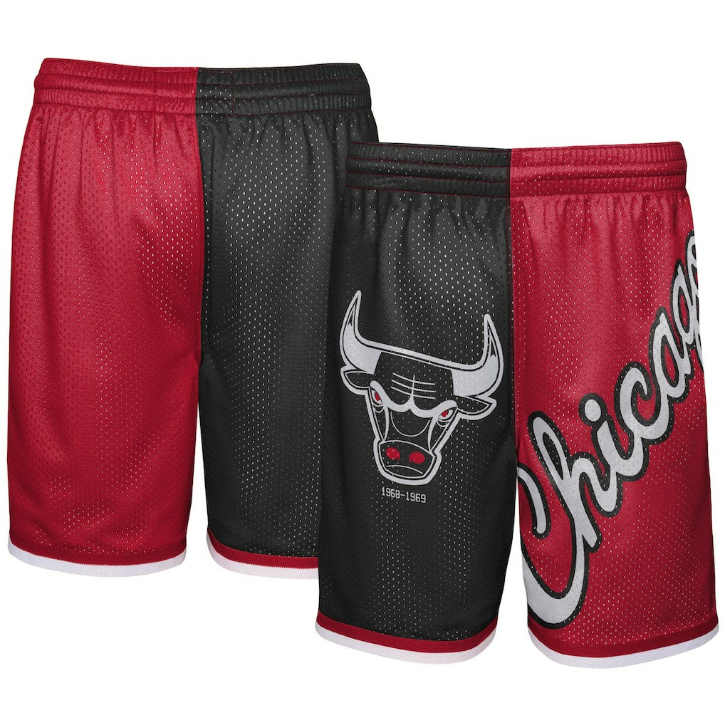 Mitchell & Ness Chicago Bulls Youth Hardwood Classics Big Face 5.0 Shorts Black/Red