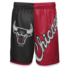 Mitchell & Ness Chicago Bulls Youth Hardwood Classics Big Face 5.0 Shorts Black/Red