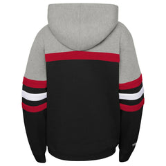 Mitchell & Ness Chicago Bulls Youth Hardwood Classics Head Coach Pullover Hoodie Black/Heather Gray