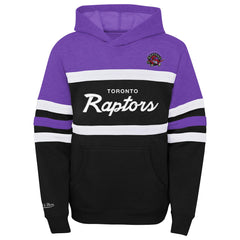 Mitchell & Ness Toronto Raptors Youth Hardwood Classics Head Coach Pullover Hoodie Purple/Heather Gray