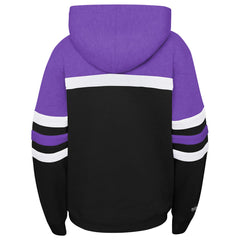 Mitchell & Ness Toronto Raptors Youth Hardwood Classics Head Coach Pullover Hoodie Purple/Heather Gray