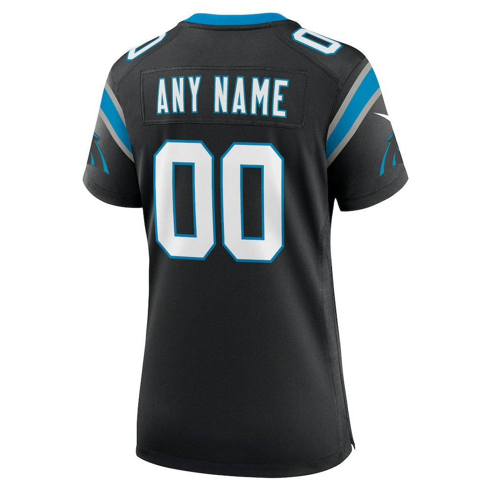 Carolina Panthers Women's Custom Game Jersey - Black - Nike