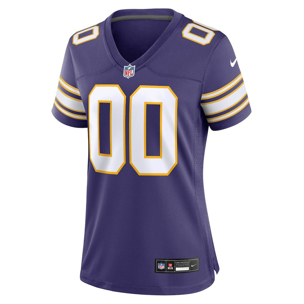 Minnesota Vikings Women's Classic Custom Game Jersey - Purple - Nike