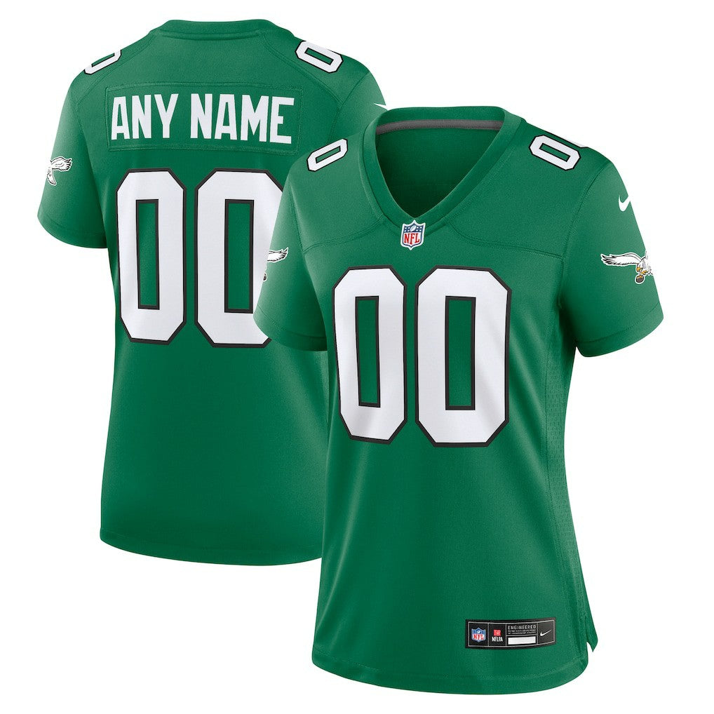 Philadelphia Eagles Women's Alternate Custom Game Jersey - Kelly Green - Nike