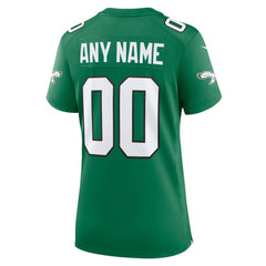 Philadelphia Eagles Women's Alternate Custom Game Jersey - Kelly Green - Nike