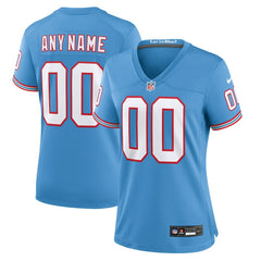 Tennessee Titans Women's Oilers Throwback Custom Game Jersey - Light Blue - Nike