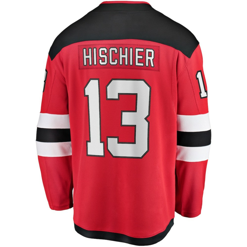 Nico Hischier New Jersey Devils Fanatics Captain Patch Home Breakaway Jersey - Red | Fanatics near me