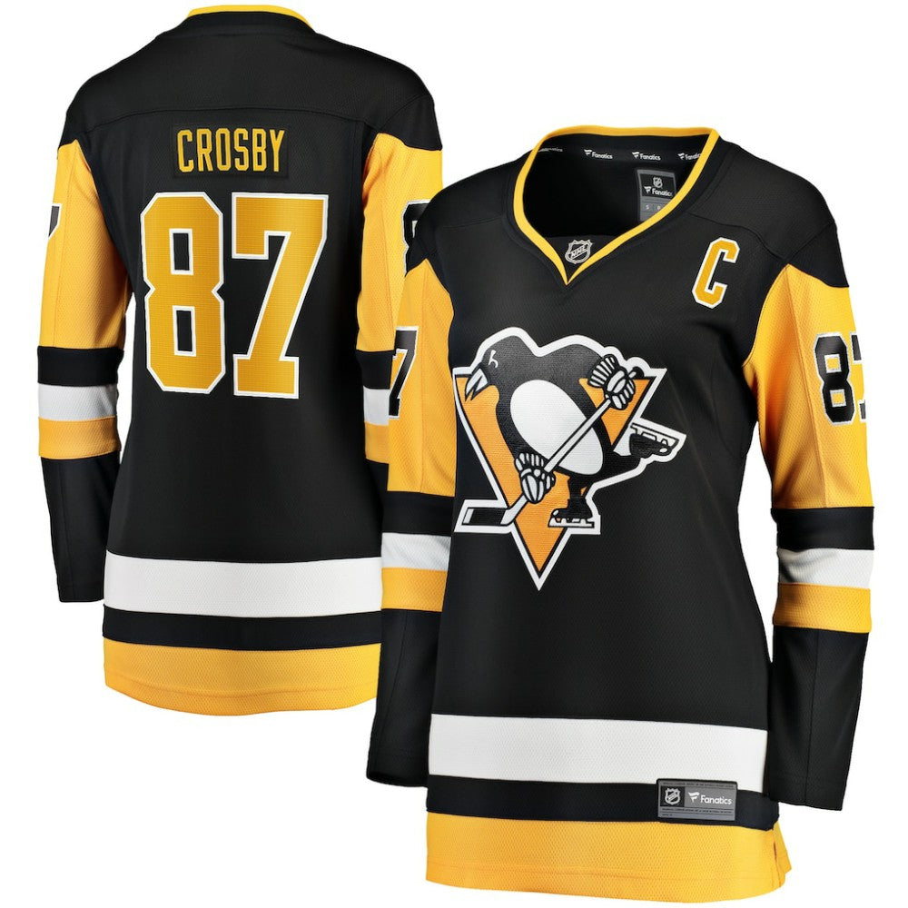 Sidney Crosby Pittsburgh Penguins Fanatics Women's Captain Patch Home Breakaway Jersey - Black | Fanatics Lifestyle