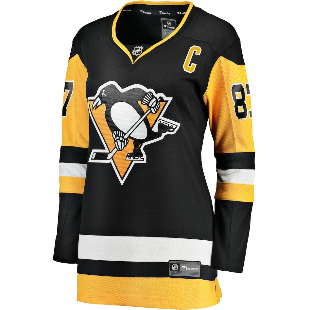 Sidney Crosby Pittsburgh Penguins Fanatics Women's Captain Patch Home Breakaway Jersey - Black | Fanatics Lifestyle
