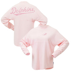 Miami Dolphins Women's Millennial Spirit Jersey T-Shirt - Pink - Fanatics