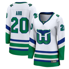Sebastian Aho Carolina Hurricanes Fanatics Women's Throwback Breakaway Jersey - White | Fanatics Lifestyle