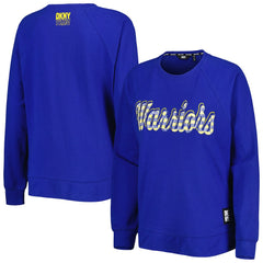 Golden State Warriors DKNY Sport Women's Regina Raglan Pullover Sweatshirt Royal