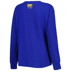 Golden State Warriors DKNY Sport Women's Regina Raglan Pullover Sweatshirt Royal