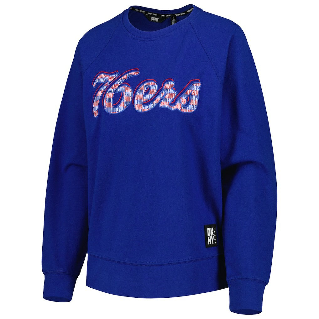 Philadelphia 76ers DKNY Sport Women's Regina Raglan Pullover Sweatshirt Royal