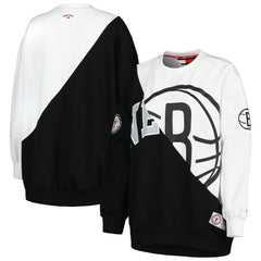 Brooklyn Nets Tommy Jeans Women's Ariel Pullover Sweatshirt Black/White