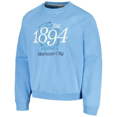 Manchester City Foundation Oversized Raglan Pullover Sweatshirt Sky Blue