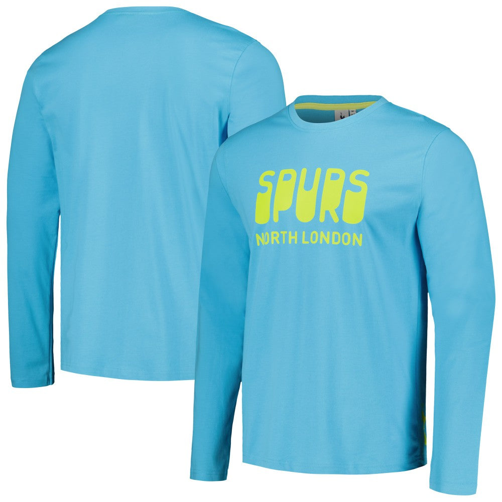 Tottenham Hotspur Heavy Long Sleeve T-Shirt Aqua