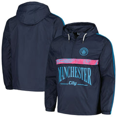 Manchester City Anorak Hoodie Half-Zip Jacket Navy