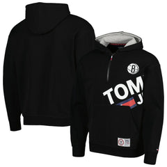 Brooklyn Nets Tommy Jeans Bernard Half-Zip Hoodie Black