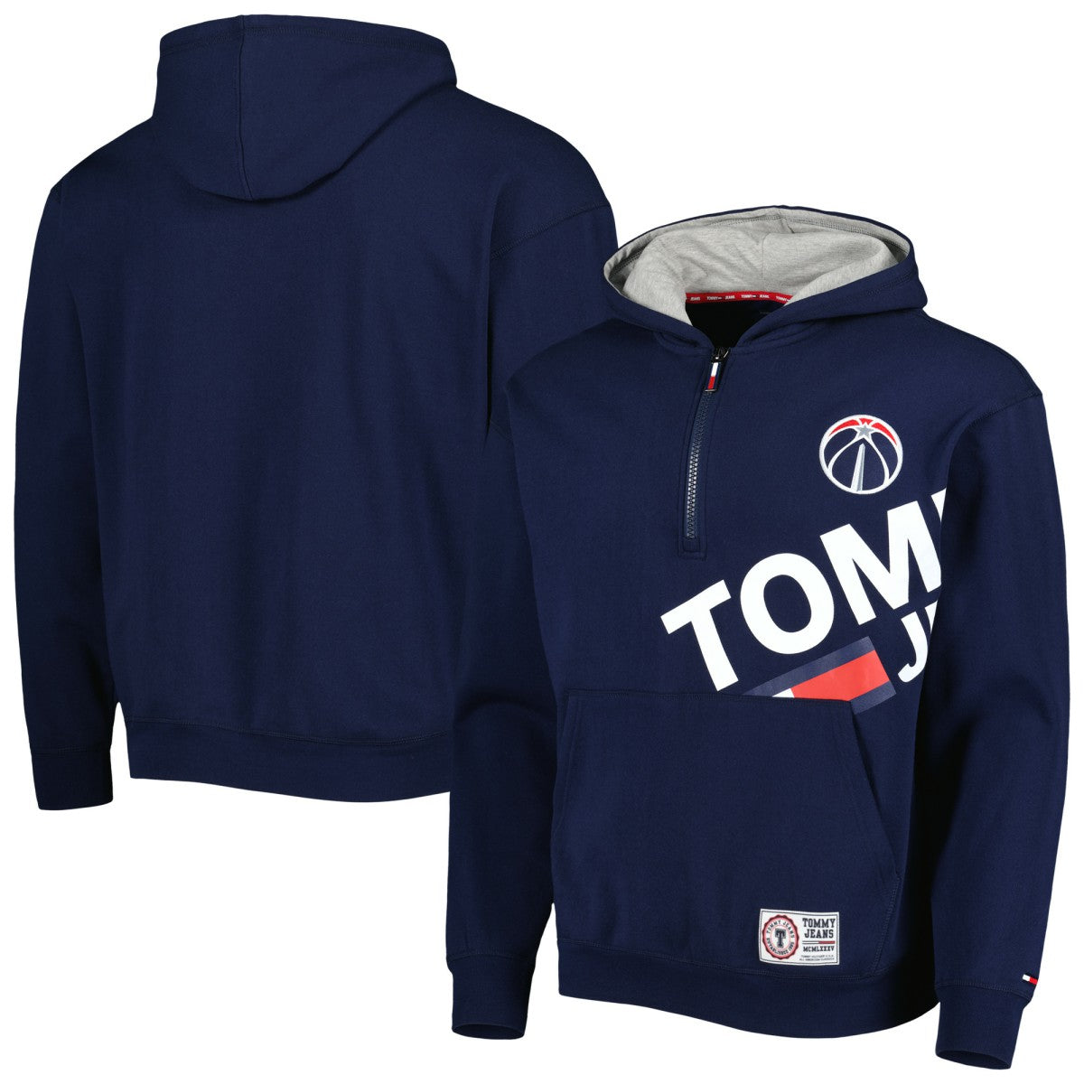 Washington Wizards Tommy Jeans Bernard Half-Zip Hoodie Navy