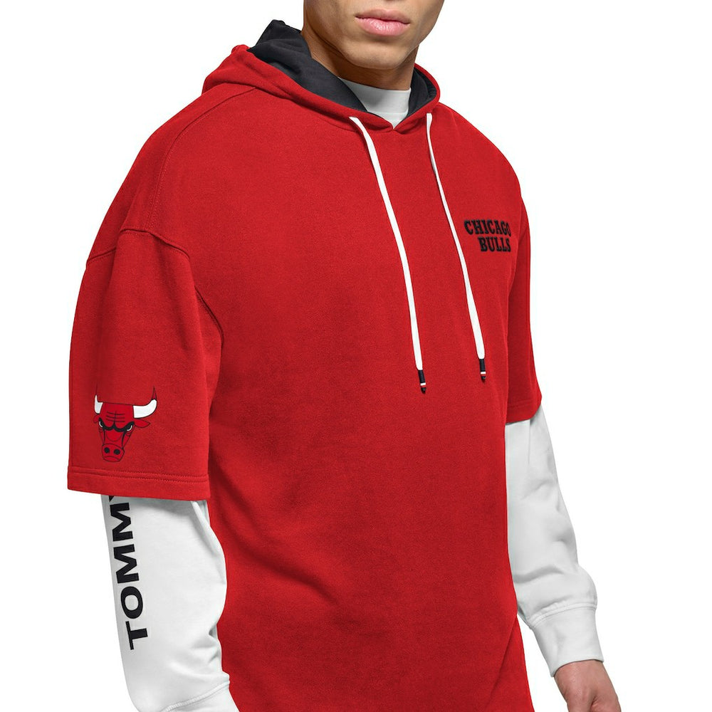 Chicago Bulls Tommy Jeans Matthew 2-In-1 T-Shirt & Hoodie Combo Set Red/White