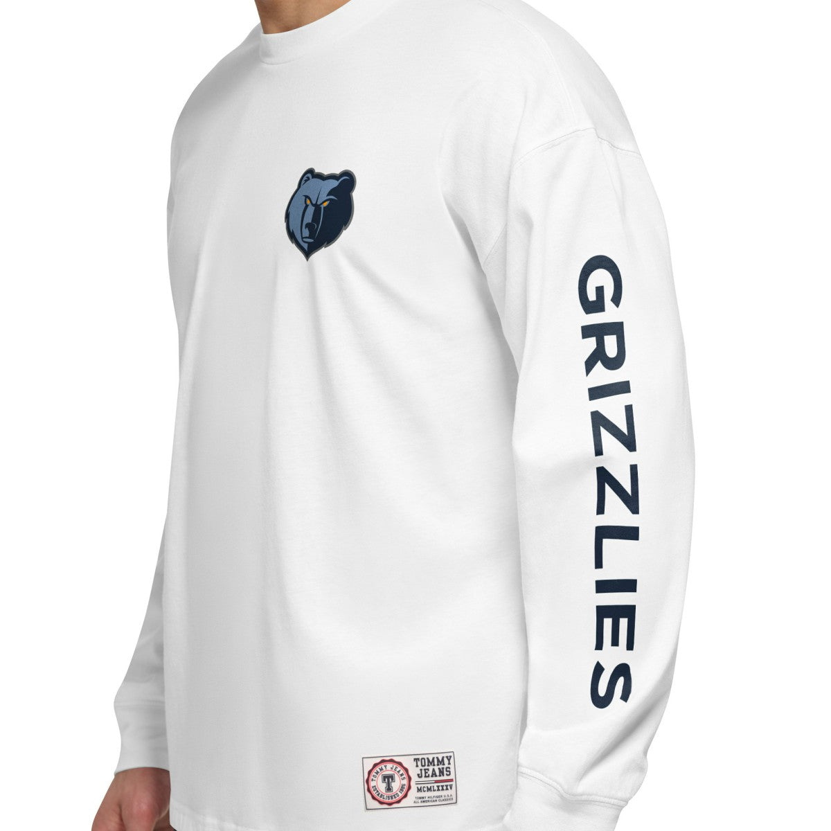 Memphis Grizzlies Tommy Jeans Matthew 2-In-1 T-Shirt & Hoodie Combo Set Navy/White