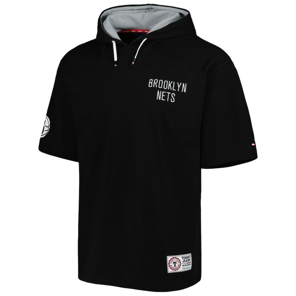 Brooklyn Nets Tommy Jeans Matthew 2-In-1 T-Shirt & Hoodie Combo Set Black/White
