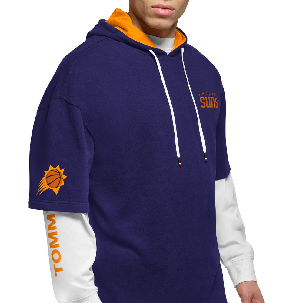 Phoenix Suns Tommy Jeans Matthew 2 In 1 T-Shirt & Hoodie Combo Set Purple/White